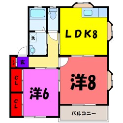 ドミール棟高Ａ/Ｂ（高崎市棟高町）の物件間取画像